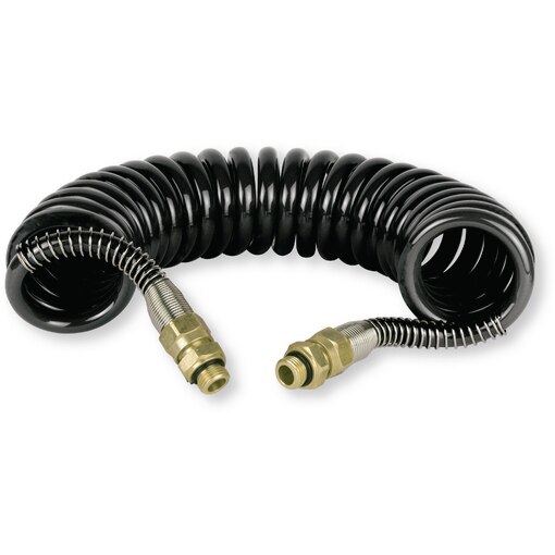 Serpentin freinage spiralé noir polyuréthane avec adaptateurs 16x150